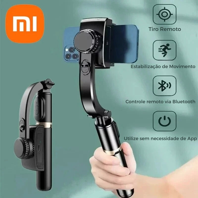 Bastão de Selfie Xiaomi com Tripé, Luz LED e Controle Bluetooth – Extensível até 1 Metro