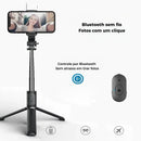 Bastão de Selfie Xiaomi com Tripé, Luz LED e Controle Bluetooth – Extensível até 1 Metro