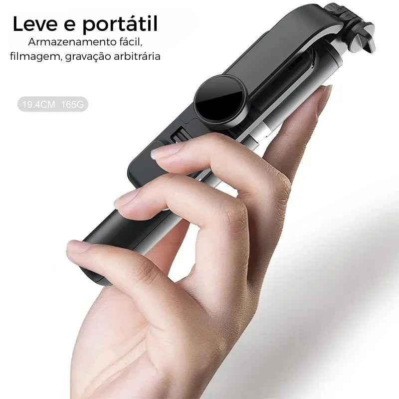 Bastão de Selfie Xiaomi com Tripé, Luz LED e Controle Bluetooth – Extensível até 1 Metro