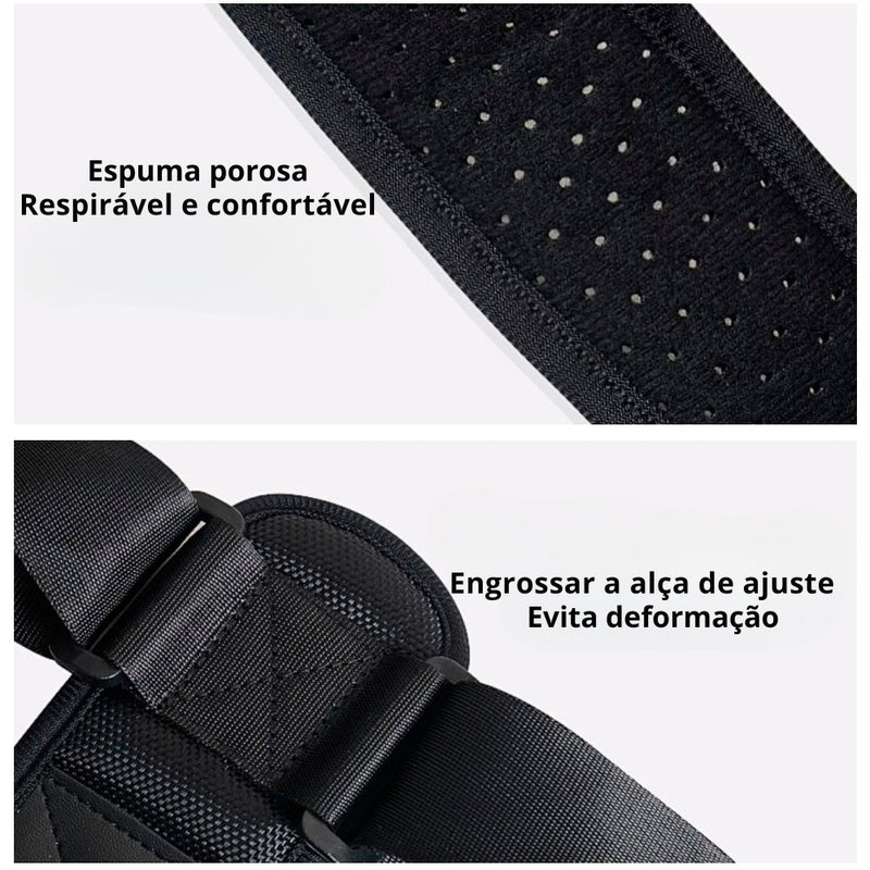 Cinta Ajustável para Correção de Postura | Suporte para Ombros, Costas e Pescoço – Uso Diário e Discreto