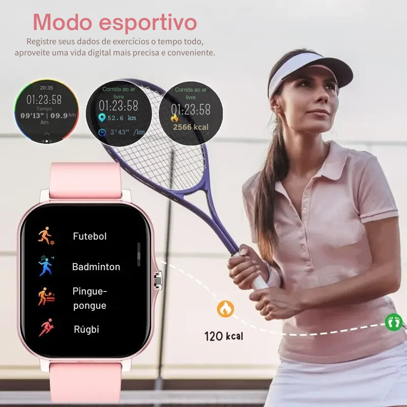 Smartwatch Keshuyou 2025 – Tela 2.01”, Ligações, Notificações e Modos Esportivos