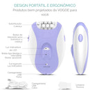 Depilador Elétrico Recarregável Kemei 4 em 1 – Rosto, Corpo, Pernas e Biquíni