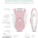 Epilador Elétrico Recarregável Kemei – Corpo, Rosto e Áreas Sensíveis