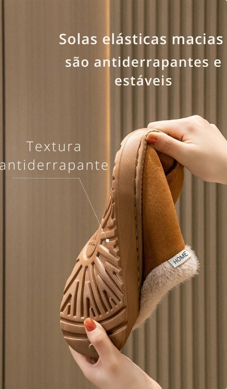 Chinelo Fluffy Unissex de Inverno – Antiderrapante e Aconchegante
