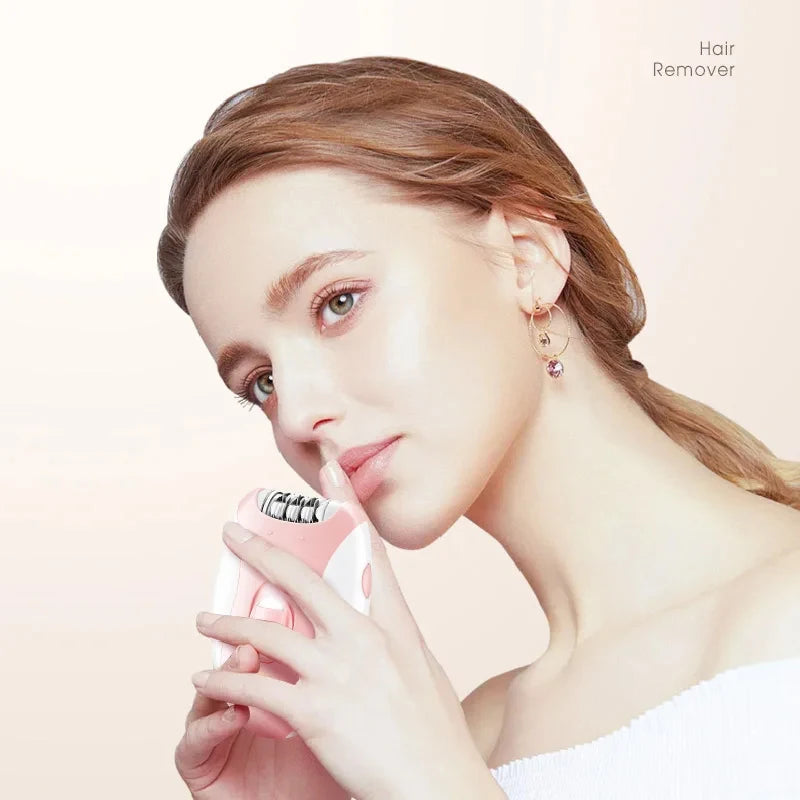 Epilador Elétrico Recarregável Kemei – Corpo, Rosto e Áreas Sensíveis